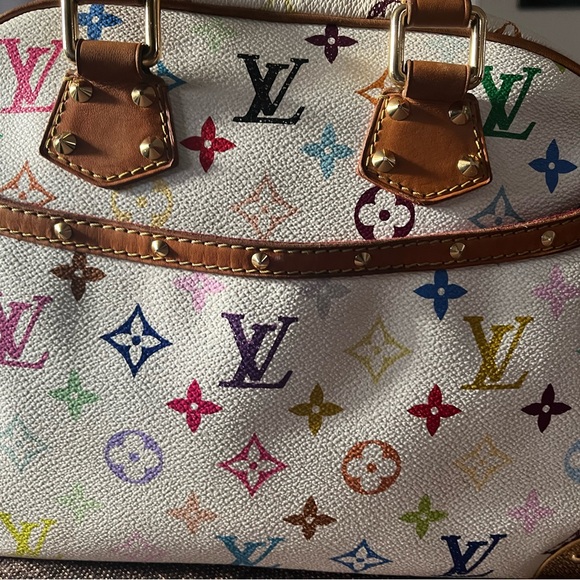 Louis Vuitton Takashi Murakami Multicolor Trouville Satchel - Picture 7 of 16